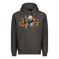 Smoke panda joy christmas Premium Hoodie - LillyAllenDesigns