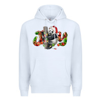 White panda joy christmas Premium Hoodie - LillyAllenDesigns