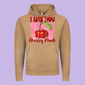 I Like You Cherry Much Vintage Hoodie Designed By Fadigitalartstudio