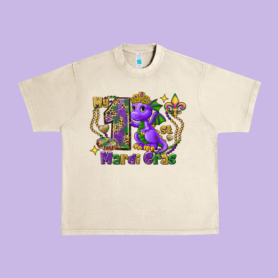 Dragon My First Mardi Gras Urban Heavy Tee Designed By Fadigitalartstudio
