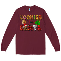 Burgundy cookies for santa Long Sleeve Tee - FaDigitalArtStudio