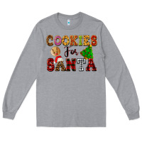 Heather Grey cookies for santa Long Sleeve Tee - FaDigitalArtStudio