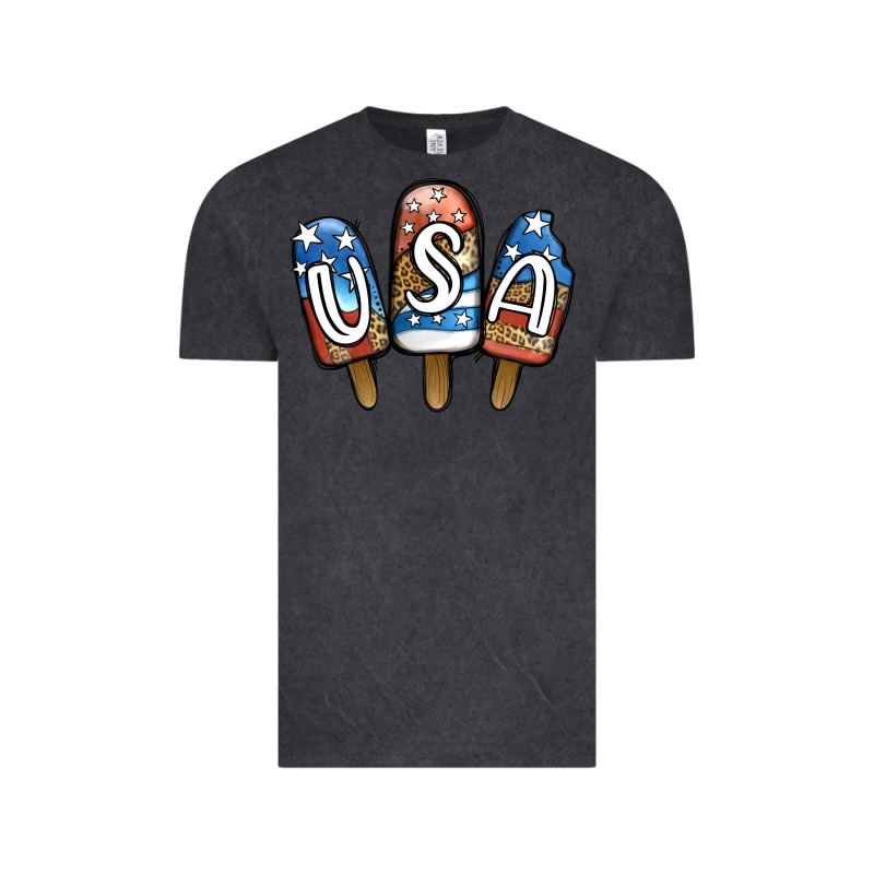 Usa Patriotic Leopard Popsicles Vintage Tee by Jasminsmagicworld | Teevron