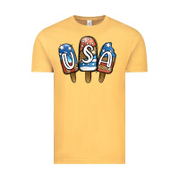 Vintage Mustard USA Patriotic Leopard Popsicles Vintage Tee - Jasminsmagicworld
