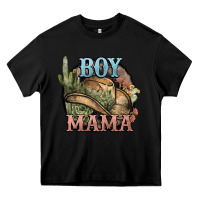 Black Boy Mama western cactus Cowboy Heavy Core Tee - HowdyJamesFarm