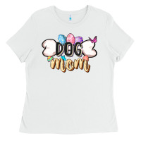 White Easter Dog Mom Easter Day Ladies Tee - CowGirlArtShop