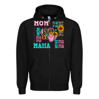 Black mom mama mommy with hearts Zipper Hoodie - AdoDesignShop