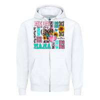 White mom mama mommy with hearts Zipper Hoodie - AdoDesignShop