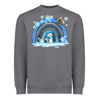 Storm winter   rainbow and snowman Heavyweight Sweatshirt - AdoDesignShop