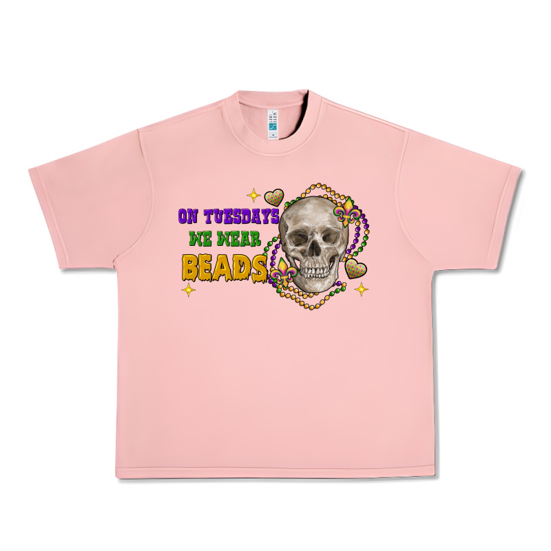 On Tuesdays We Wear Beads Skull Urban Heavy Tee by FaDigitalArtStudio | Teevron