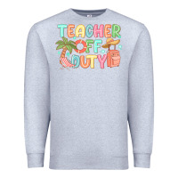 Heather Grey teacher off duty summer Premium Sweatshirt - JahusDesignShop