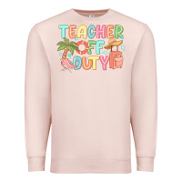 Pale Pink teacher off duty summer Premium Sweatshirt - JahusDesignShop