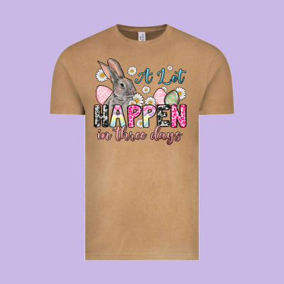 Easter Day A Lot Can Happen In Three Days Vintage Tee Designed By Oliviacreatesart