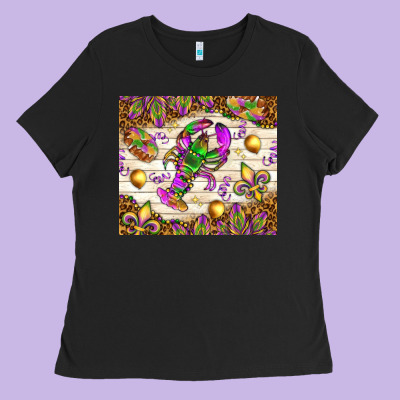 Mardi Gras With Crab Tumbler Ladies Tee Designed By Howdyjamesfarm