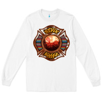 White Western Firefighter Symbol Long Sleeve Tee - RanaPortraitStore