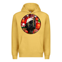 Antique Gold christmas bombay cat Premium Hoodie - LillyAllenDesigns