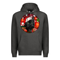 Charcoal Heather christmas bombay cat Premium Hoodie - LillyAllenDesigns