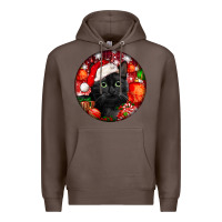 Coffee christmas bombay cat Premium Hoodie - LillyAllenDesigns