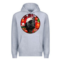Heather Grey christmas bombay cat Premium Hoodie - LillyAllenDesigns