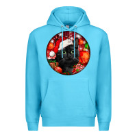 Ocean Blue christmas bombay cat Premium Hoodie - LillyAllenDesigns