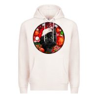 Pale Pink christmas bombay cat Premium Hoodie - LillyAllenDesigns