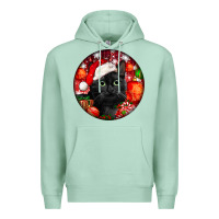 Seafoam christmas bombay cat Premium Hoodie - LillyAllenDesigns