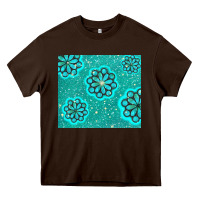 Chocolate Brown glitter turquoise Heavy Core Tee - TumblerDesignByShophia