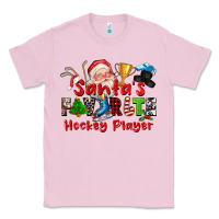 Bubblegum Pink santas favorite hockey player Classic Tee - CowGirlArtShop