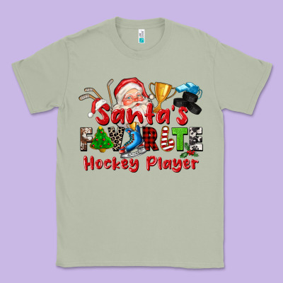 Santas Favorite Hockey Player Classic Tee Designed By Cowgirlartshop