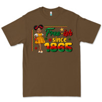 Cacao free ish since 1865 black girl peekaboo juneteenth Premium Tee - CowGirlArtShop