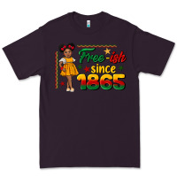 Plum free ish since 1865 black girl peekaboo juneteenth Premium Tee - CowGirlArtShop