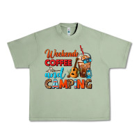 Oil Green weekends coffee and camping frappe coffee Urban Heavy Tee - FaDigitalArtStudio
