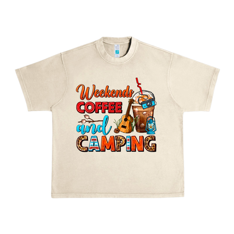 Weekends Coffee And Camping Frappe Coffee Urban Heavy Tee by FaDigitalArtStudio | Teevron