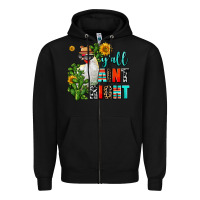 Black y'all aint right Zipper Hoodie - AdoDesignShop