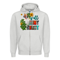 Dove Grey y'all aint right Zipper Hoodie - AdoDesignShop