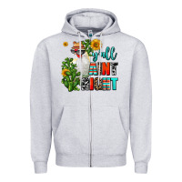 Heather Grey y'all aint right Zipper Hoodie - AdoDesignShop