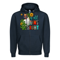 Navy y'all aint right Zipper Hoodie - AdoDesignShop