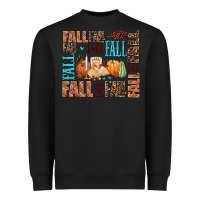 Black fall fall  amd pumpkins Heavyweight Sweatshirt - AdoDesignShop