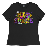 Black Mardi Gras Med Surge Ladies Tee - HowdyJamesFarm