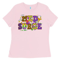 Bubblegum Pink Mardi Gras Med Surge Ladies Tee - HowdyJamesFarm