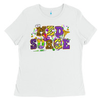White Mardi Gras Med Surge Ladies Tee - HowdyJamesFarm
