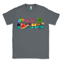 Charcoal Heather hello summer Classic Tee - Artiststas