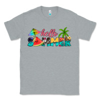 Heather Grey hello summer Classic Tee - Artiststas