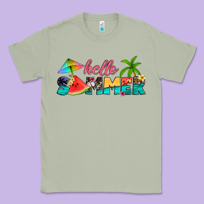 Hello Summer Classic Tee Designed By Artiststas