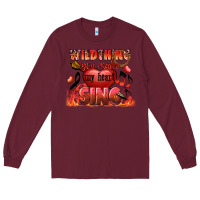 Burgundy Valentine's Day Wild Thing You Make My Heart Sing Long Sleeve Tee - FaDigitalArtStudio