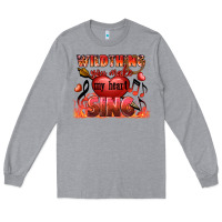 Heather Grey Valentine's Day Wild Thing You Make My Heart Sing Long Sleeve Tee - FaDigitalArtStudio