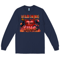 Navy Valentine's Day Wild Thing You Make My Heart Sing Long Sleeve Tee - FaDigitalArtStudio