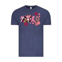 Vintage Denim Xoxo baby Cow Valentine's Day Vintage Tee - FaDigitalArtStudio