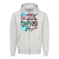 Dove Grey i d rather be crafting Zipper Hoodie - AdoDesignShop