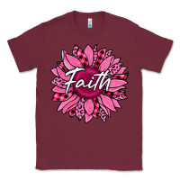 Burgundy faith breast cancer awareness sunflower Classic Tee - Jasminsmagicworld